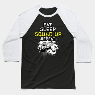 Cool Eat Sleep Squad Up Repeat Gamer Live Streamer Baseball T-Shirt